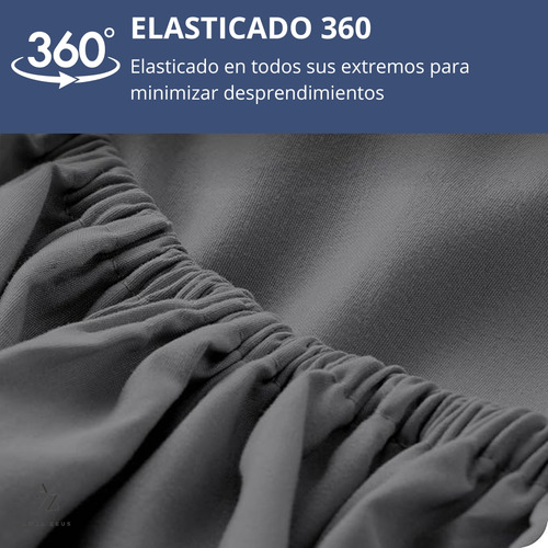 Sabana Bajera Ajustable Elasticada Hilos Suave Gris 2 Plazas Aura Zeus