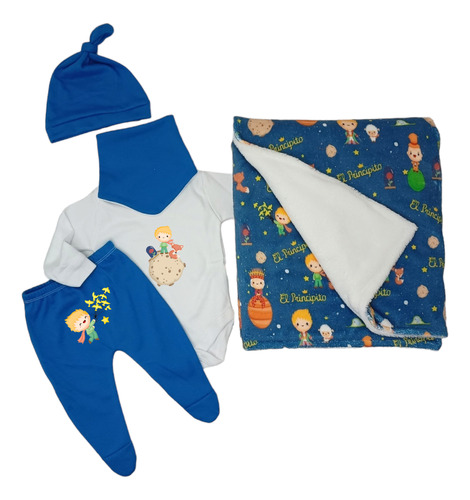 Ajuar Invierno Bebé Manta Polar Body Pantalón Gorrito Babero