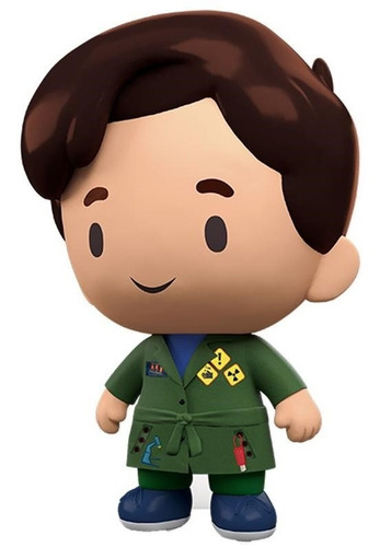 Boneco Detetives Prédio Azul Verde Dpa Zeca Em Vinil
