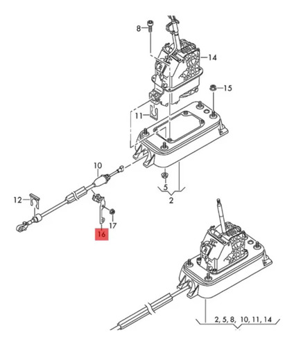 Buje Selector Para Vw Jetta Transmisión Automatica Tiptronic