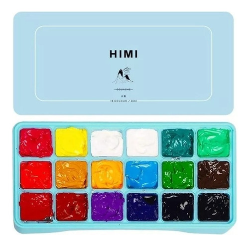 Set De Pintura Gouache Miya Himi De 18 Colores En 30 Ml