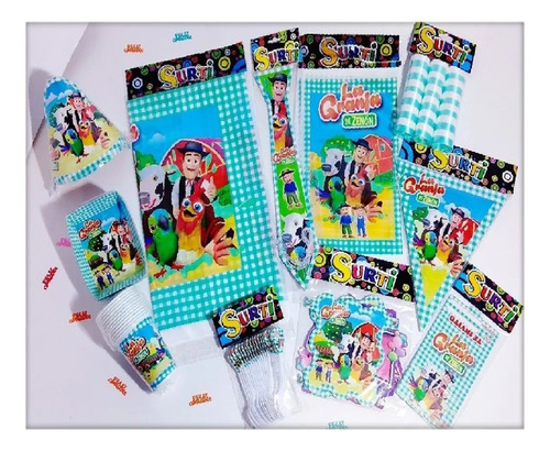 Kit Decoración Infantil Granja Zenón Fiesta 24 Invitados