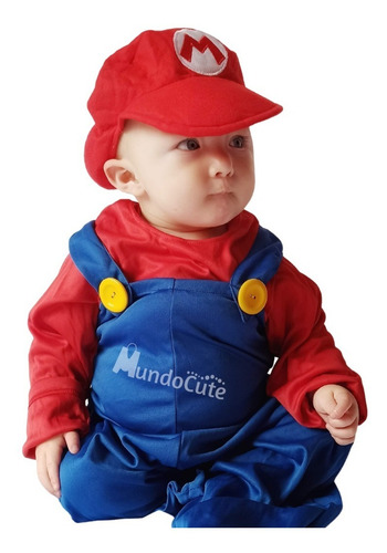 Imagen 3 de 3 de Disfraz Mario Bros Bebé Nintendo Disfraces Bebes Videojuegos