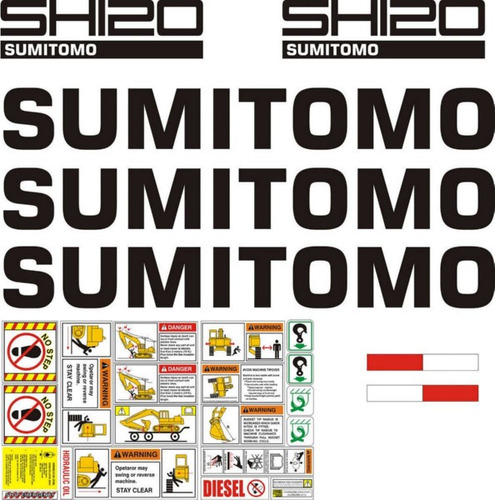 Kit De Calcomanías Sumitomo Sh120 New Version