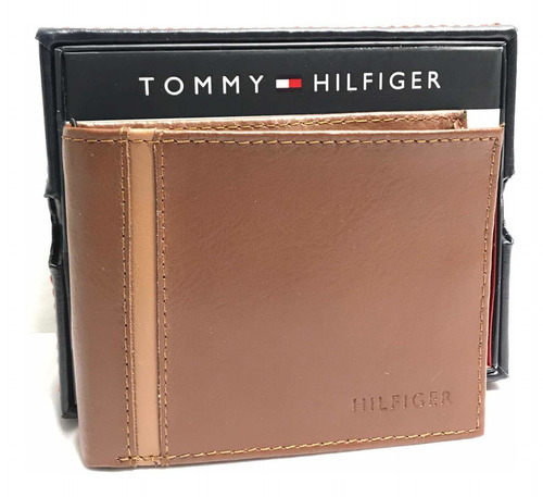 Cartera Tommy Hilfiger Hombre Piel Cafe Bifold Original M49