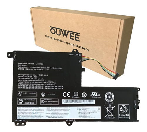 Ouwee L15l3pb0 11.4v 52.5wh Batería P/ Lenovo Ideapad 330s