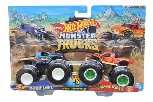 Hot Wheels Monster Trucks Bigfoot Vs Snake Bite Demolition D
