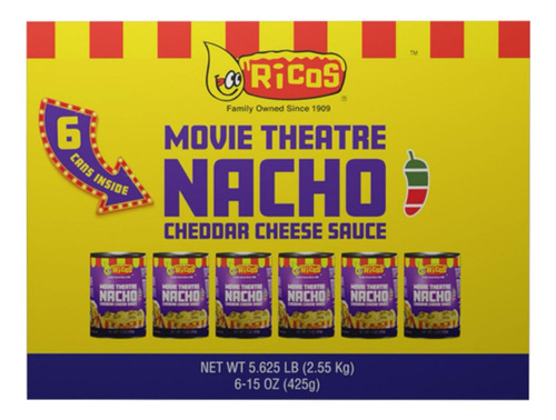 Nacho Cheddar Cheese Sauce 6 Latas De 425 G C/u.