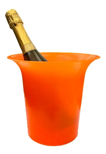 Frapera Hielera Plastico Naranja Fiesta Champagne