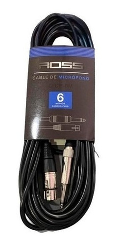 Cable Para Microfono Xlr-plug Ross C-cp-6m De 6 Metros