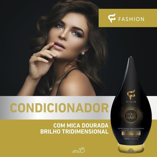 Imagem 4 de 10 de Gold Hair Fashion Atacado 6 Shampoo 6 Condicionado 6 Máscara