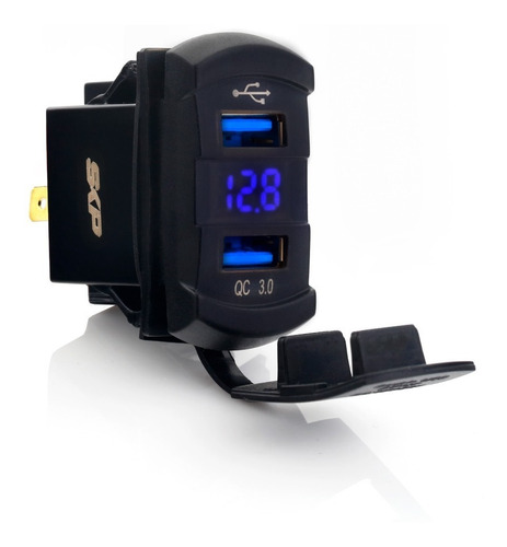 Switch Marino Usb De Carga Rápida 3.0 Con Voltímetro Skp Rzr