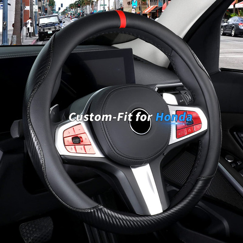 Funda Para Volante Honda Clasica Fibra Carbono Piel Estilo