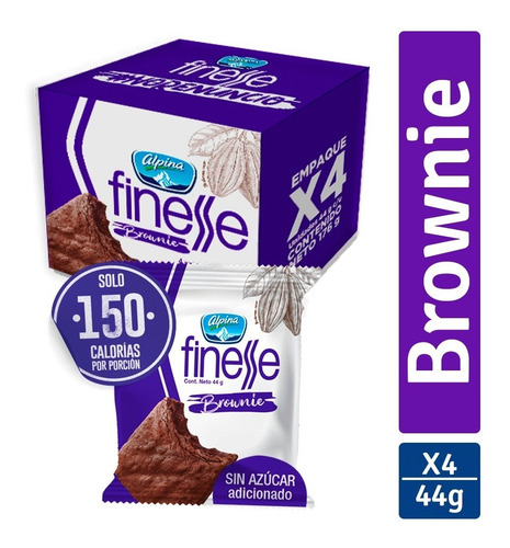 Imagen 1 de 2 de Brownie Finesse Alpina X4 - g a $17