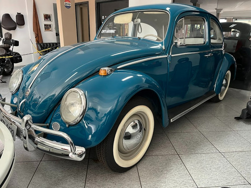 Fusca 1965 1200 Azul Atlantico Todo Original Motor Novo