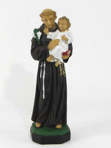 Estatua San Antonio Pvc Poliester 22cm Religion Imagen