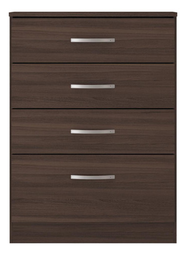 Cômoda Com 4 Gavetas 63cm Multimóveis Cr35290 Cor Café Touch
