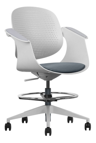 Silla Gris Alta Ergonómica Cajero Vigo Modelo Atlantis-c
