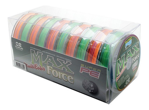 Linha Max Force 8x Multicolor 0,34mm 300 Metros Maruri