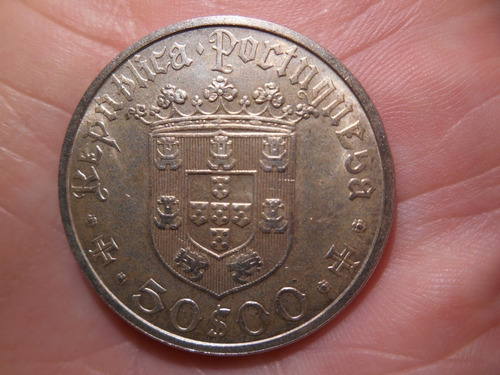 50 Escudos 1968 Portugal Pedro Alvares Cabral Em Prata (Usado)