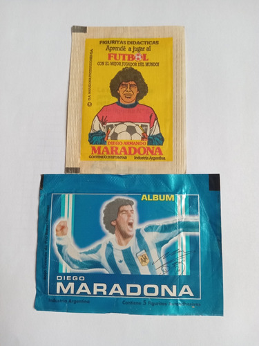 Maradona Lote De 2 Sobres Cerrados. Exelente Mira!!!