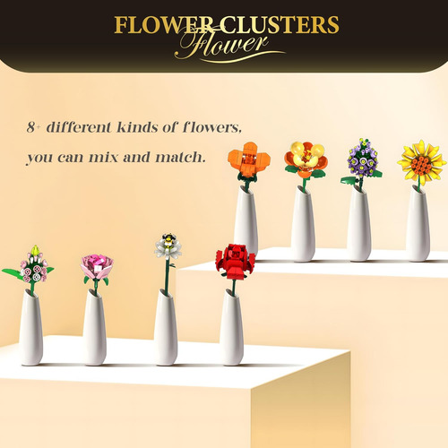 Set De Construcción De Ramo De Flores Colección Botánica Par