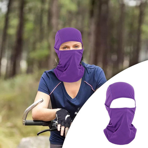Máscara Facial Ligera Para Cubierta Para La Cabeza Color Purple Talla M