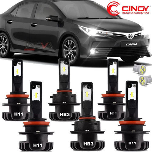 Kit Lampada Super Led Plus Toyota Corolla Gli Xei 2015 2019