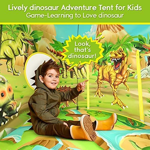 Imagen 2 de 5 de Carpa De Juego De Dinosaurios Para Niños, Juguetes De Dinos