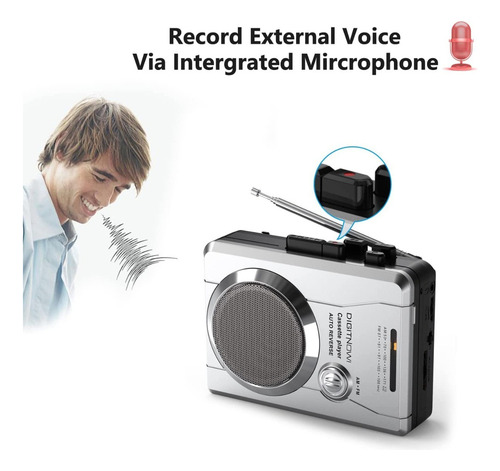 . Grabadora De Cassette Am/fm, Radio De Bolsillo Y Audio De