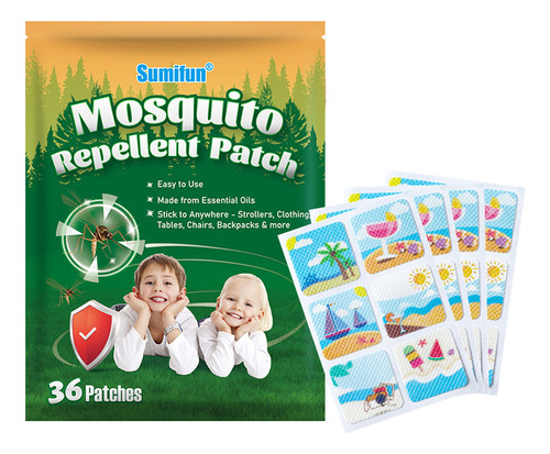 2 Unidades, 36 Pegatinas Repelentes De Mosquitos Para Niños,