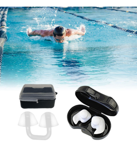 Tapón Para Los Oídos De Natación Y Clip Para La Nariz Con
