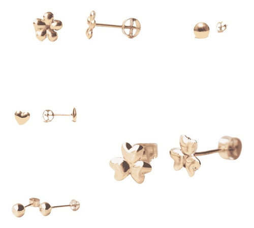 Aretes Abridores De Oro 18k Para Bebé Recién Nacida Regalo
