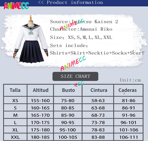 Disfraz De Amanai Riko Cosplay De Jujutsu Kaisen Trajes De