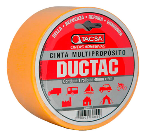 Cinta Multiproposito Tacsa Ductac Tape 48 Mm X 9 Mts
