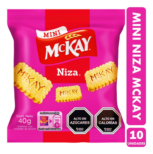 Galletas Mini Niza, Con Cristales De Azúcar (pack De 10 Uni)