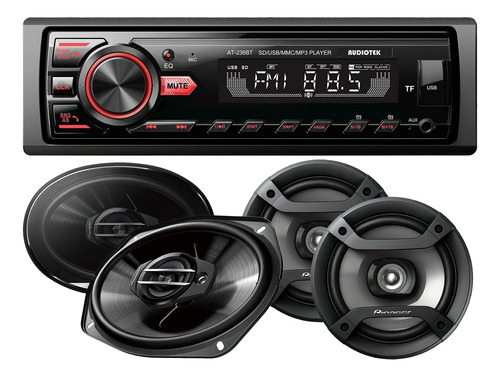 Stereo Digital 200 W 1din Bluetooth Usb Fm Mp3 Cara 2 Unidad