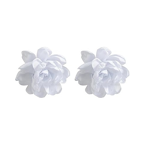 Pendientes Grandes De Flores Para Mujeres Y Niñas, Pendiente