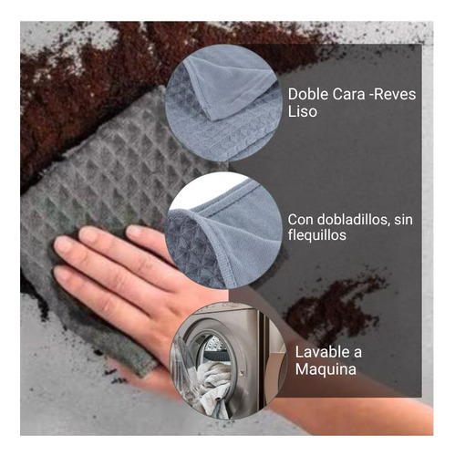 Paño De Cocina Multiuso Pack 6und Algodón 100% 29x29cm