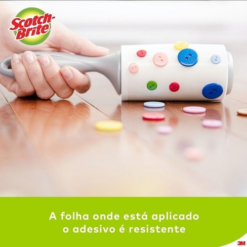Kit Rolo Adesivo + 3 Refil Scotch-brite 3m