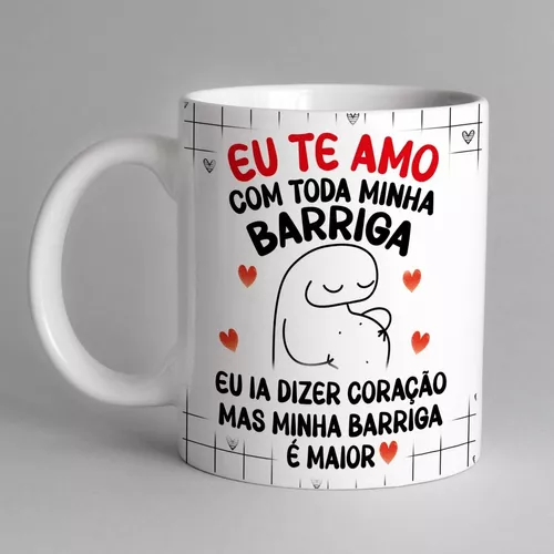 Caneca Flork Meme Te Amo Mesmo Não te Suportando