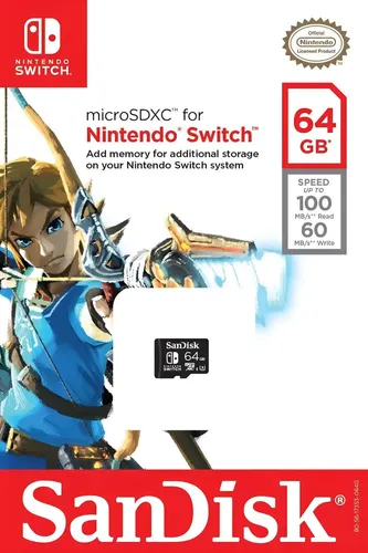 Tarjeta de memoria SanDisk SDSQXAT-064G-GNCZN Nintendo 64GB