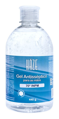 Álcool Gel Antisséptico 70 Inpm Haze 440g Refil Kit 12un