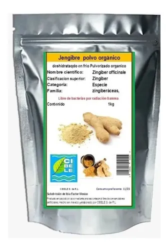 comprar Jengibre Y Cúrcuma  Polvo 500gr C\u002Fu Orgánicso