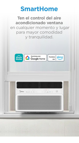 Aire Acondicionado Ventana Midea Inverter , 3/4 Ton, Frío , 115v