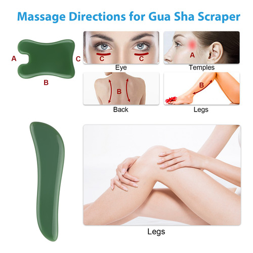 Herramienta De Masaje Jade Guasha Para El Tratamiento De La