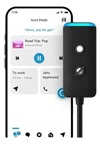Amazon Echo Auto (2nd Gen) com assistente virtual Alexa - preto