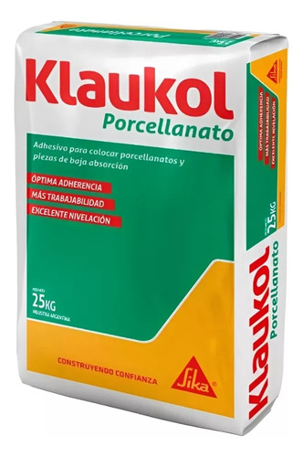 Adhesivo Klaukol Gris Para Porcelanato 25 Kg