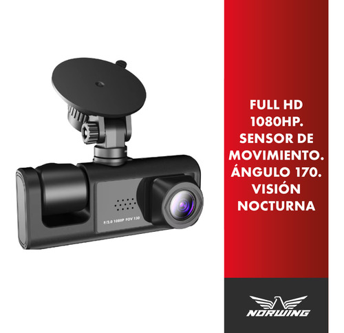 Camara Auto Dvr Frontal Y Trasera Estacionamiento Hd 1080p