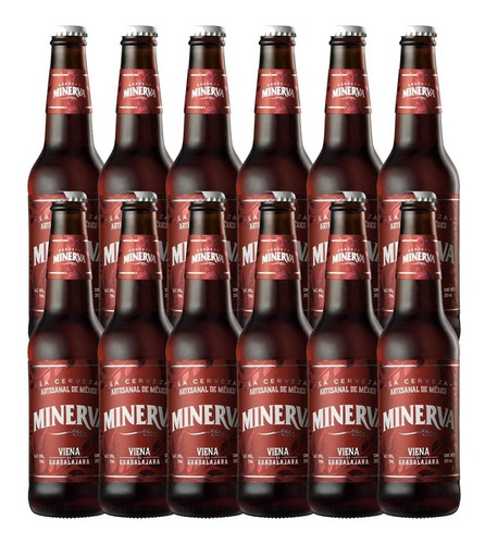 Pack De 12 Piezas Cerveza Minerva Viena Bt 355 Ml